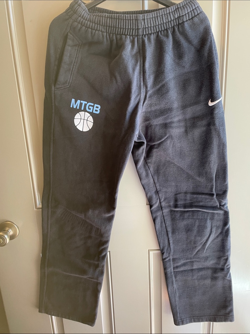 Nike Kids Black Sweatpants with MTGB Basketball Logo